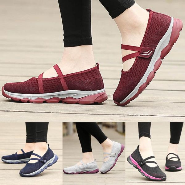 

dress shoes women's casual sports sneakers soft bottom fashion female comrfort breathble plus size feminino m140#, Black