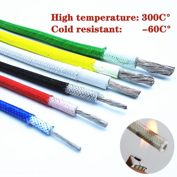 

other lighting accessories high-quality heat-resistant 300Â°c glass fiber braided silicone wire and cable with multiple specifications