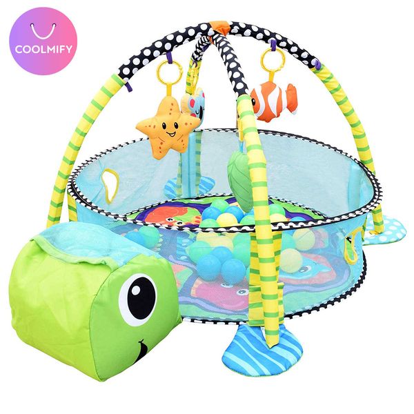 3-in-1 Baby Aktivität Gym Matte Spielmatte Lernspielzeug Puzzle Krabbeldecke Infant Game Pad Spielteppich Geschenk für Kinder Jungen Mädchen 210724