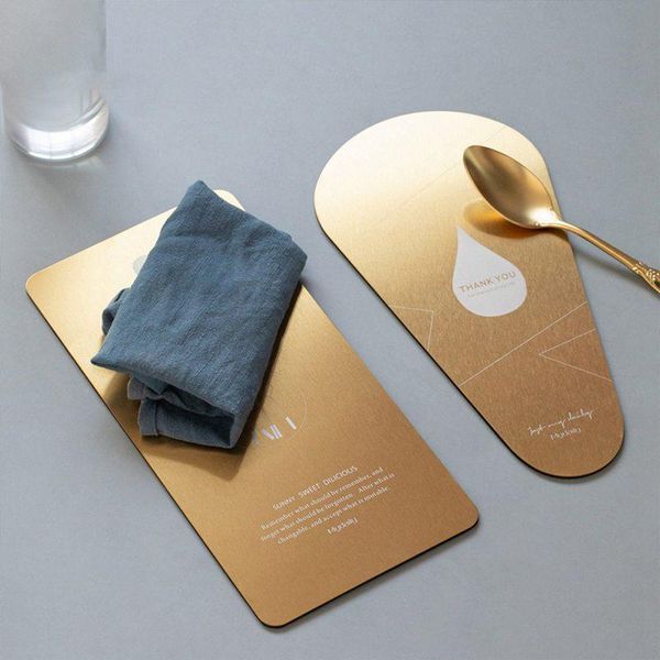 

mats & pads stainless steel heat insulation table mat anti-skid cup pad tea milk mug coffee home placemat for dining decor