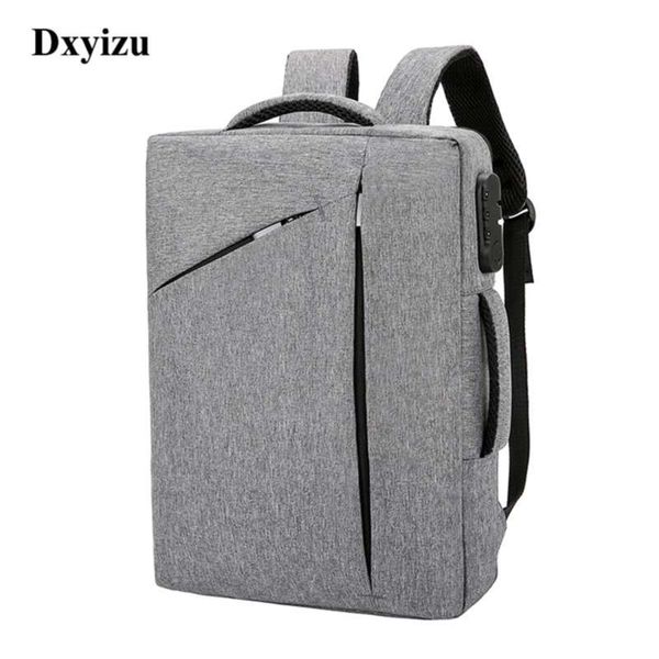 

dxyizu designer backpacks for men large capacity back bag for man fashion business travelling male lapbackpack 15.6 inch 210929