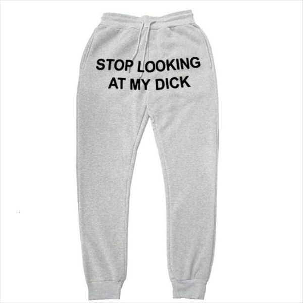 

autumn winter fleece sweatpants swomen pants looking at my dick hip hop print streetwear couples, Black