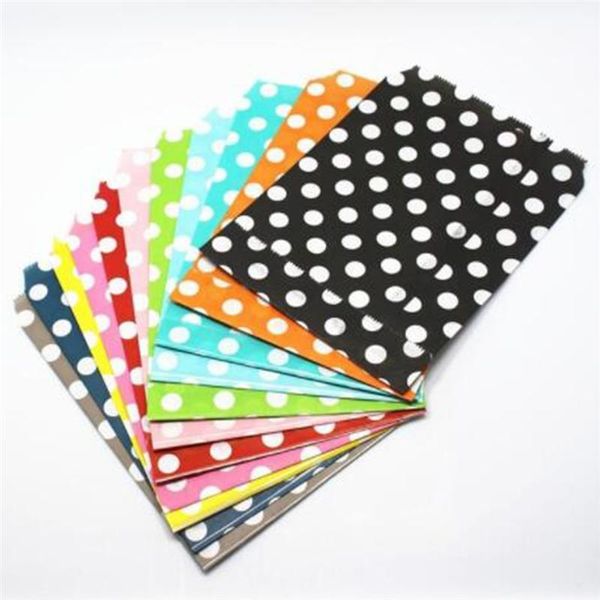 

gift wrap 25 pcs/pack fashion polka dot pattern paper bag candy cookies cupcake kids birthday party supplies wedding favor