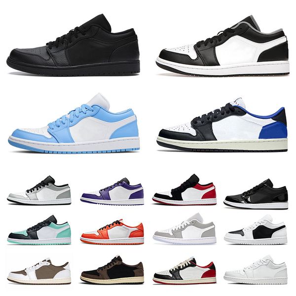 

2021 basketball shoes 1s low jumpman 1 triple black white mens women trainers unc starfish reverse mochaish panda wolf grey sports sneakers