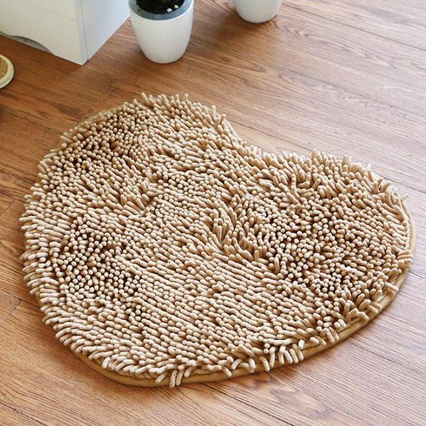 

carpets thick heart shaped soft chenille carpet water absorbent non-slip floor mat bathroom rug area rugs for home