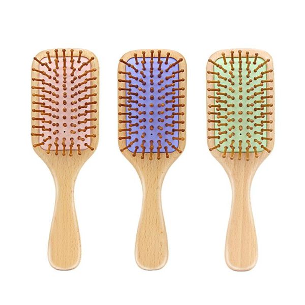 

hair brushes 1pc wood comb loss massage brush hairbrush scalp care, Silver