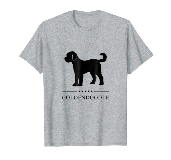 

goldendoodle shirt: black silhouette, White;black
