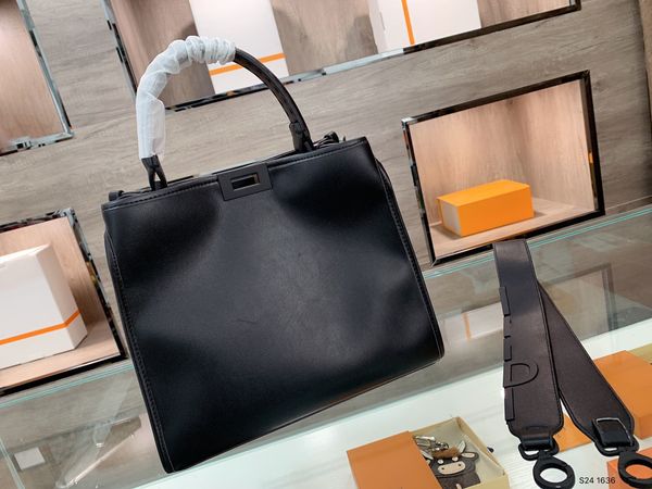 

new shoulder bags women handbag crossbody bag brands designer handbags flower printing bag size:29 25cm, Black