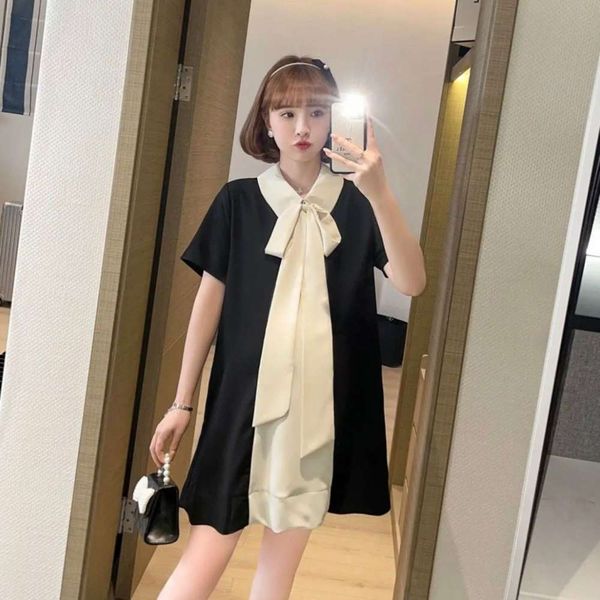 

summer dress for pregnant women, Black;gray