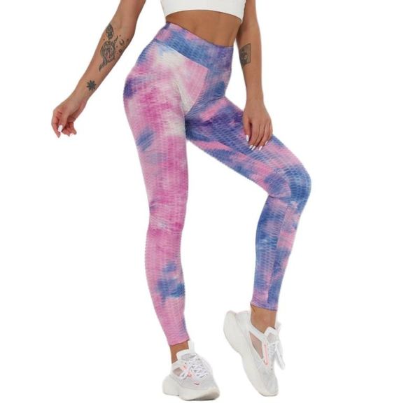 

yoga outfit high waist pants women workout leggings sport fitness jogging stretchy honeycomb tight trousers