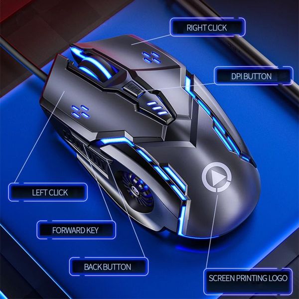 

g5 wired gaming mouse wired mouse 6d 4-speed dpi rgb gaming for pubg 090f