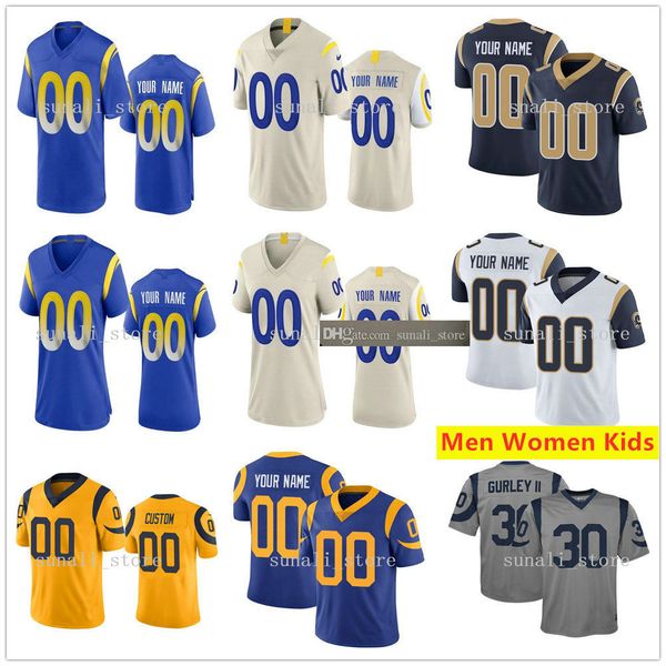 

sewed new 11 josh reynolds 89 tyler higbee 81 gerald everett 73 david edwards 66 austin blythe 63 austin corbett 79 rob havenstein jerseys, Black;red