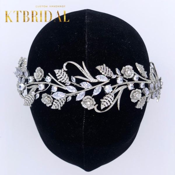 

hair clips & barrettes tiara crowns lucury bridal flower headpieces party ball fashion design ktbridal women gift wedding accessiories, Golden;silver