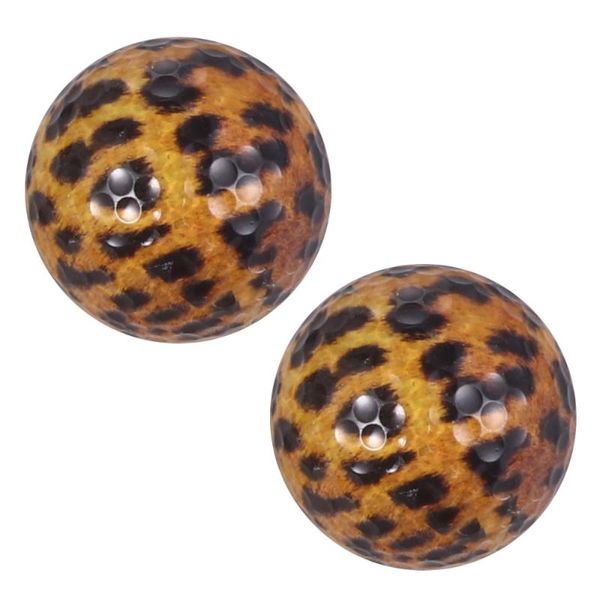 

golf balls 2pcs 2-layers practice leopard pattern synthetic rubber training sports