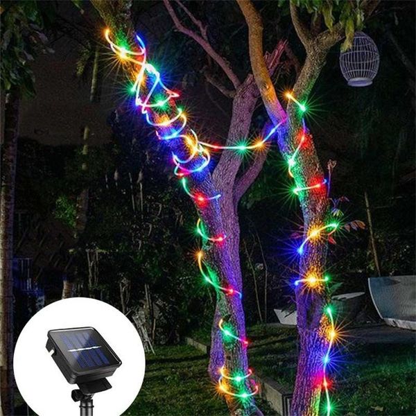 

smart home control solar neon tube lamp led outdoor waterproof color christmas day garden decoration light strip hose flexible sign decorati