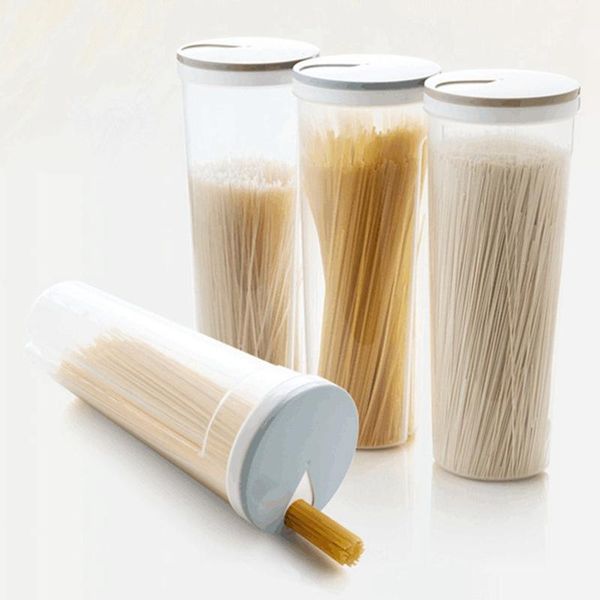 

storage bottles & jars plastic tall food spaghetti noodles pasta nuts container holder kitchen