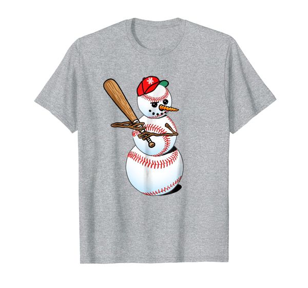 

baseball snowman shirt funny snowman baseball t-shirt winter, White;black