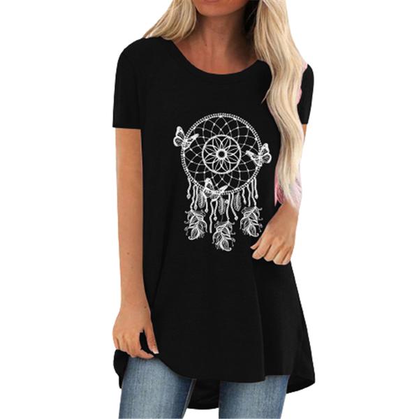 

women's t-shirt women short sleeve printed harajuku summer casual o-neck loose irregular oversized 4xl 5xl female cotton, White