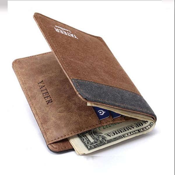

fashion men's wallets denim canvas thin small wallet purses short mini burse male money purse card holder 8781791, Red;black