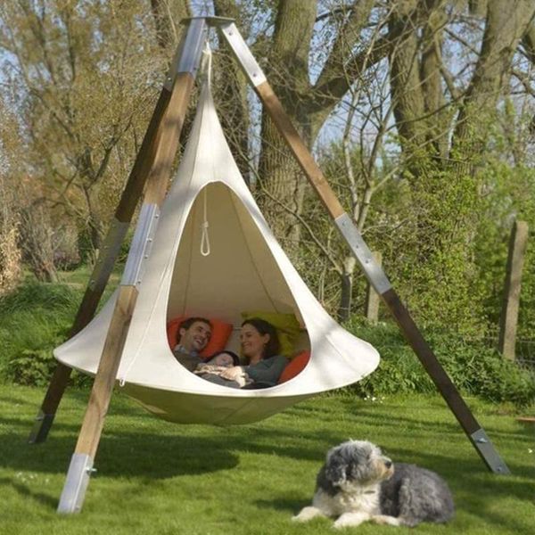 

camp furniture 100cm 150cm 180cm lightweight portable nylon hammock outdoor aerial hanging tent flying saucer chair swing