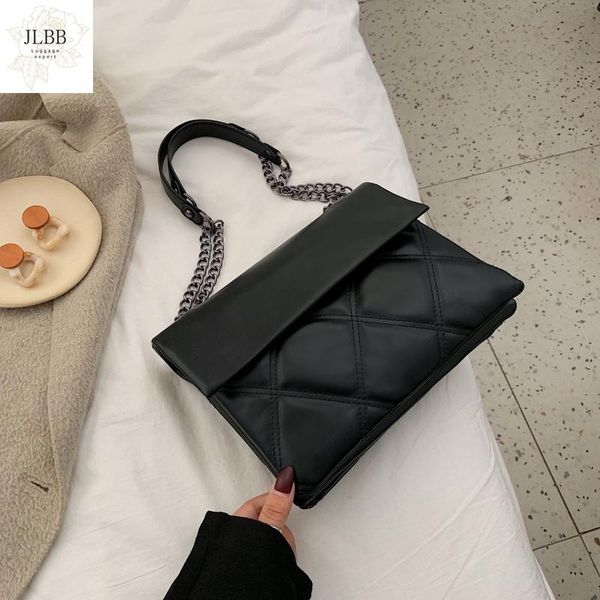 

shoulder bags solid color leather messenger bag 2021 ladies chain handbags fashion casual shopping multi-layer envelope