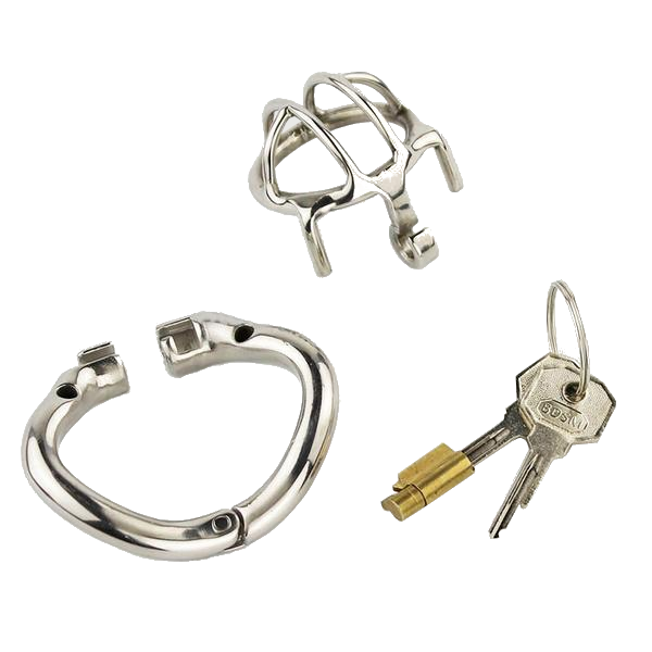

stainless steel cock cage my little cock male chastity device 1.57 inches long