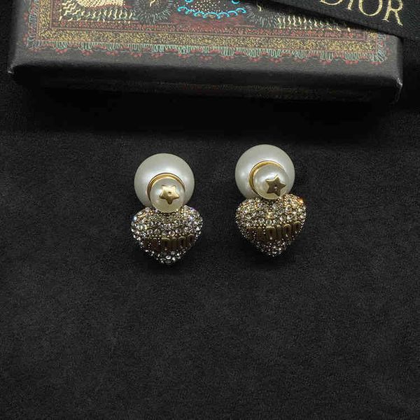 

factory specials aa letter diamond inlaid back wearing earrings star net red baby same brass earrings, Silver