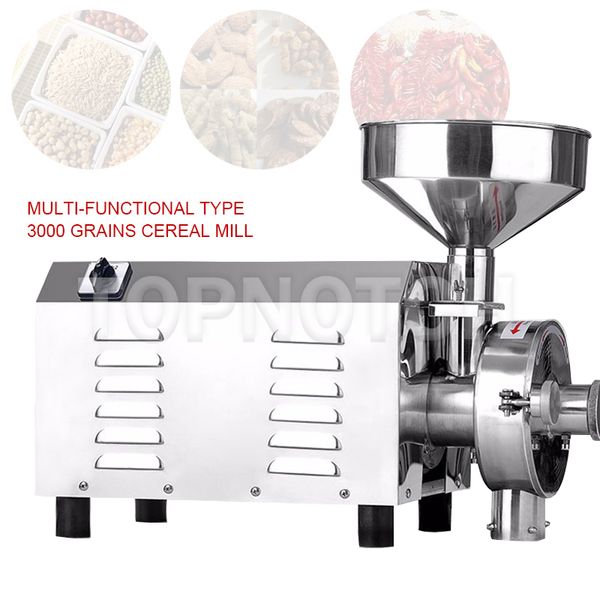 Máquina de moedura de pó fina comercial Ervas elétricas Spice Coconut Cereal Cereal Miling Maker