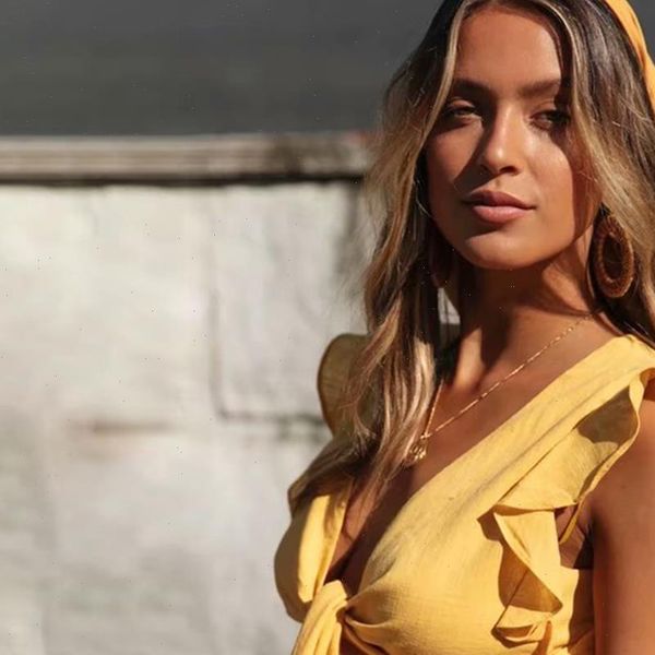 

solid bodycon summer 2021 short blusas ruffle sleeve v neck shirts beach streetwear tunic womens and blouses, White