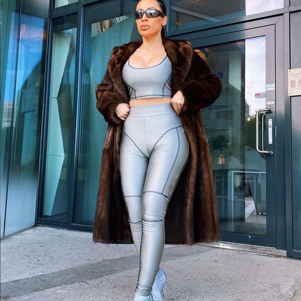 

summer 2021 tracksuit women 2 piece tights set pants and crop fitness sports joggers matching sets c87-cf22, White