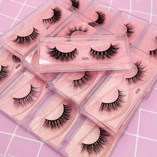 

false eyelashes 100pairs 3d eyelash mink handmade full strip lashes cruelty luxury makeup lash maquiagem faux cils