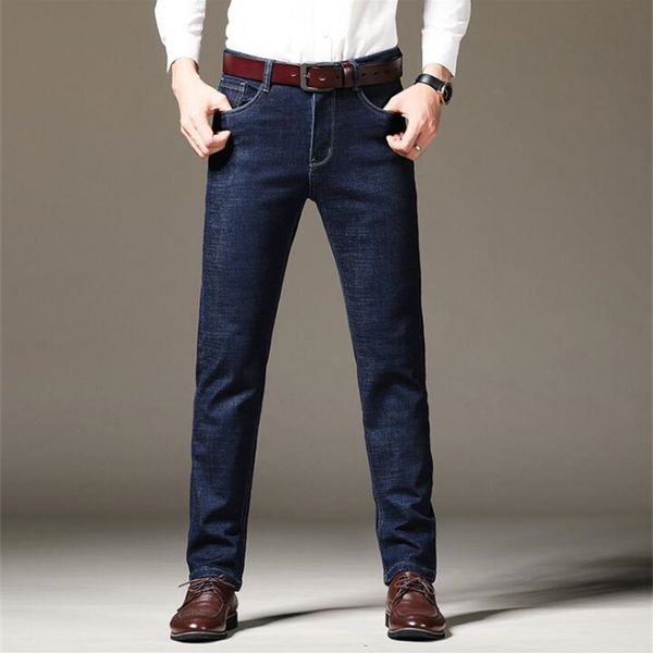 

new design business jeans for men stretch long pants on 210317, Blue