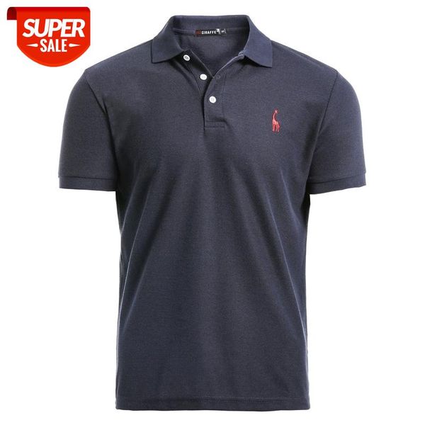 

negizber new man polo shirt mens casual deer embroidery cotton polo shirt men short sleeve high quantity polo men #zp0j, White;black