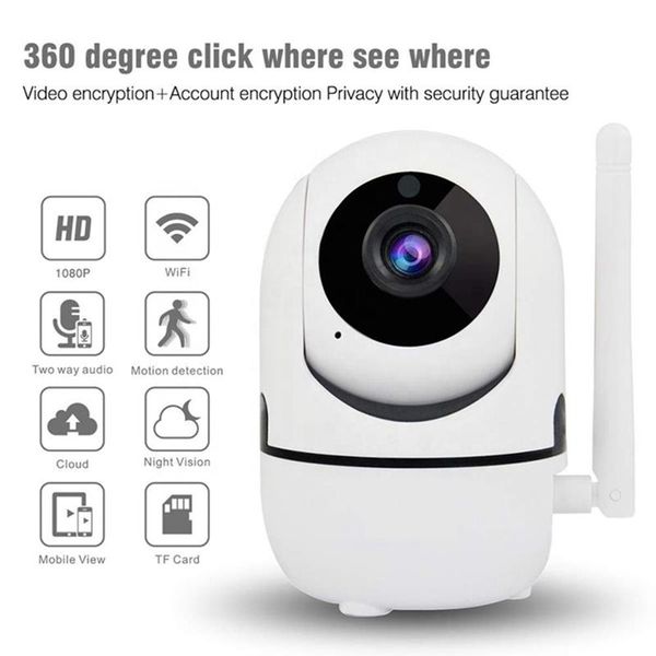 

cameras ip camera 1080p automatic tracking home cats pets indoor night vision human detection activity alerts wireless wifi