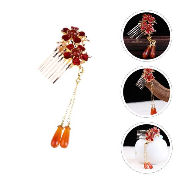 

hair brushes 1pc hanfu tuck comb headpiece pin girl headdress decor, Silver