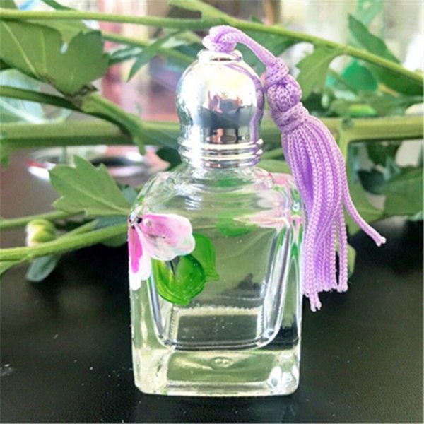

storage bottles & jars 15ml hand-painted square bottle roll on glass empty perfume 100pcs/lot