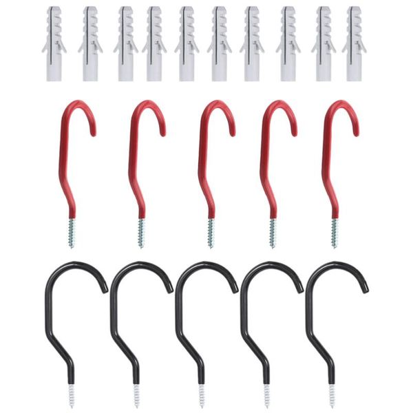 

hooks & rails 10 sets bike heavy duty bicycles storage set screw-in utility hanger