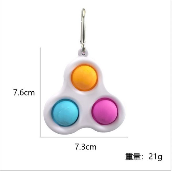 

new pop it simple dimple fidget toys key ring fidgety fingers can't put it down anti stress toy stress relief kids autism sensory toy g