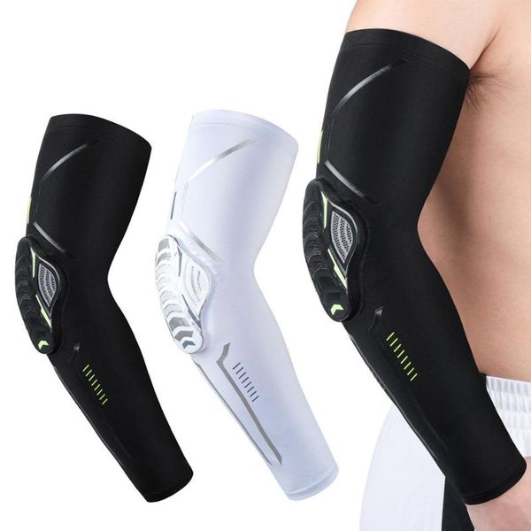 

loogdeel 1 piece basketball elbow pads elastic foam volleyball sleeves protector fitness gear sports training support bracers, Black;gray