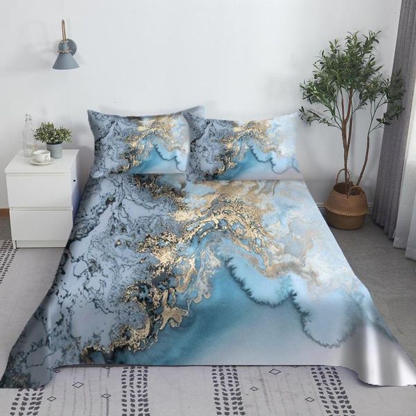 

sheets & sets marble bedding 3d printed polyester bed flat sheet with case fashion linen for kids adults accept custom