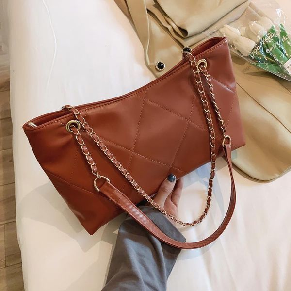 

shoulder bags lattice pattern crossbody bag for women 2021 fashion sac a main female chain elegant pu leather ladies handbag