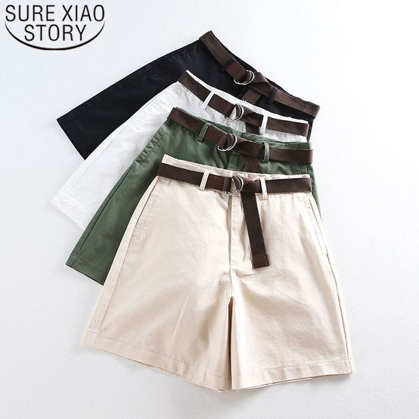 

summer thin for women loose large size wide leg shorts high waist female a-line black short 7411 50 210415, White;black