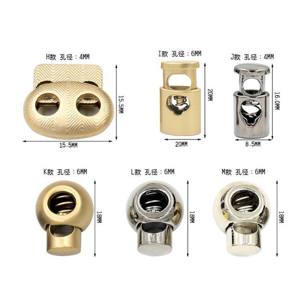 

5pcs metal spring deduction hat cord lock drawstring buckle button clothing accessories accessories only rope deductio jllirj, Blike;white