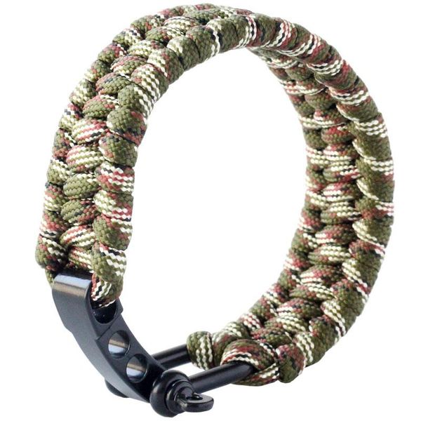 

qinggear handmade paracord with adjustable stainless steel shackle stylish practical parachute rope bracelet