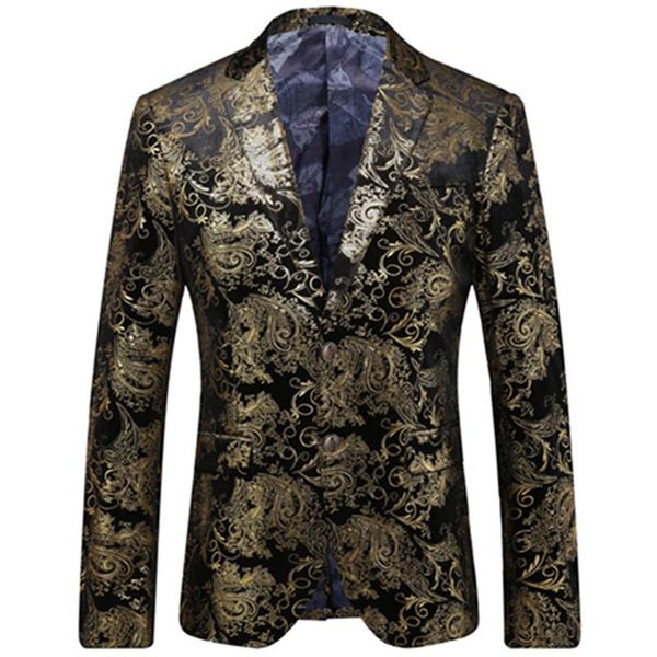

men's suits & blazers 2021 fashion men's casual boutique business slim fit formal wear banquet bronzing dress suit jacket coat, White;black