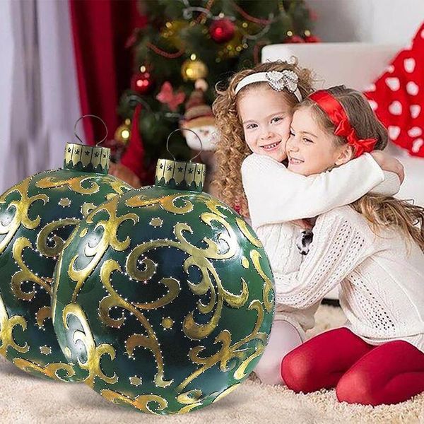 

party decoration 23.6 inch christmas ball outdoor pvc inflatable decorated for home decor natale decorazioni natal