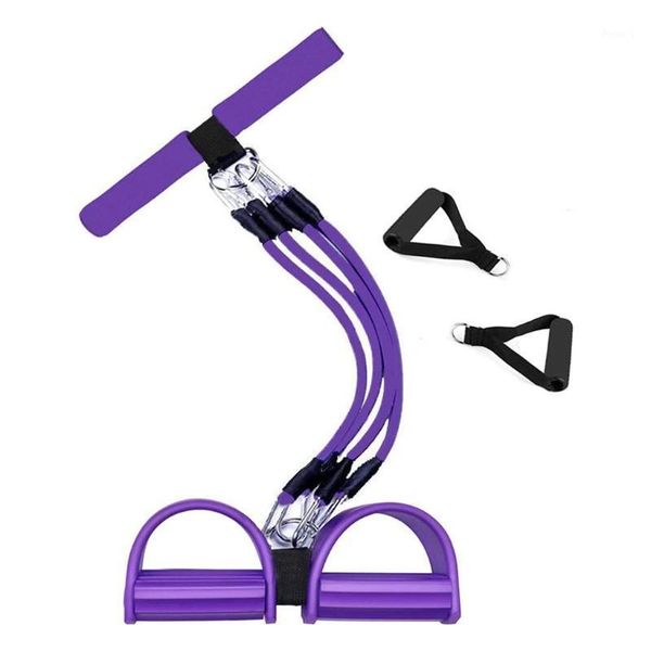 

resistance bands pedal band 4-tube elastic pull rope sit-up equipment leg stretching slimming training1