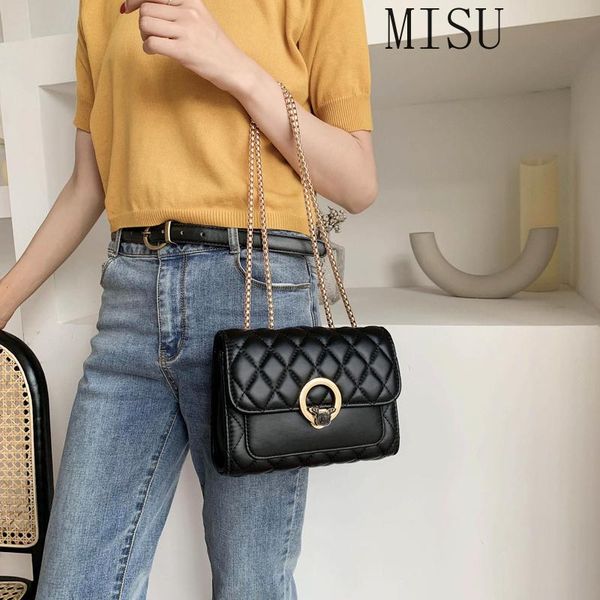 

shoulder bags for women 2021 fashion diamond square pu leather contrast women's handbag sac a main femme