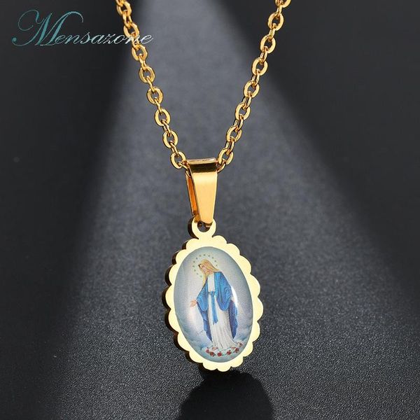 

pendant necklaces mensazone stainless steel jesus pendants for christian jewelry gold/steel color chain link necklace gifts, Silver