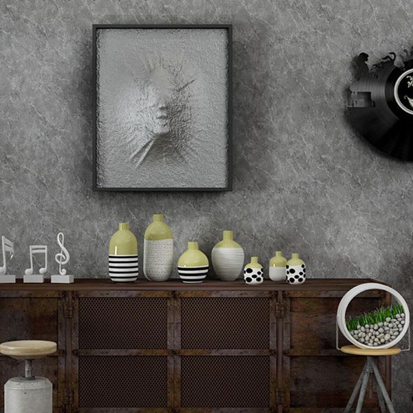 

wallpapers plain self-adhesive wallpaper gray wallsticker industrial el decorate bar layout non-woven
